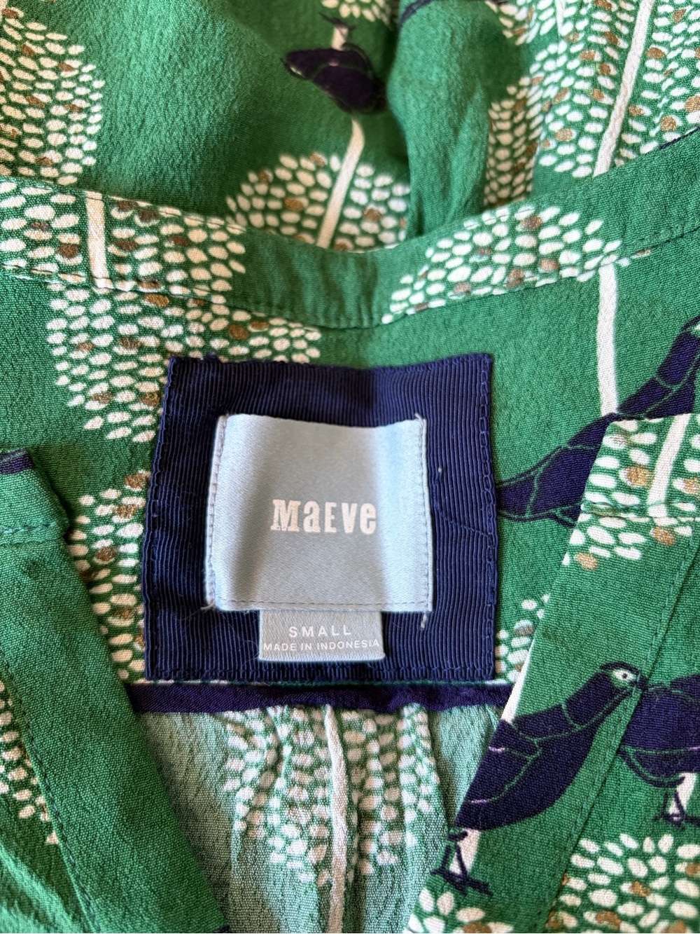 Maeve Green Devery Birds Novelty Print Tunic Shirt Dress - Picture 5 of 13